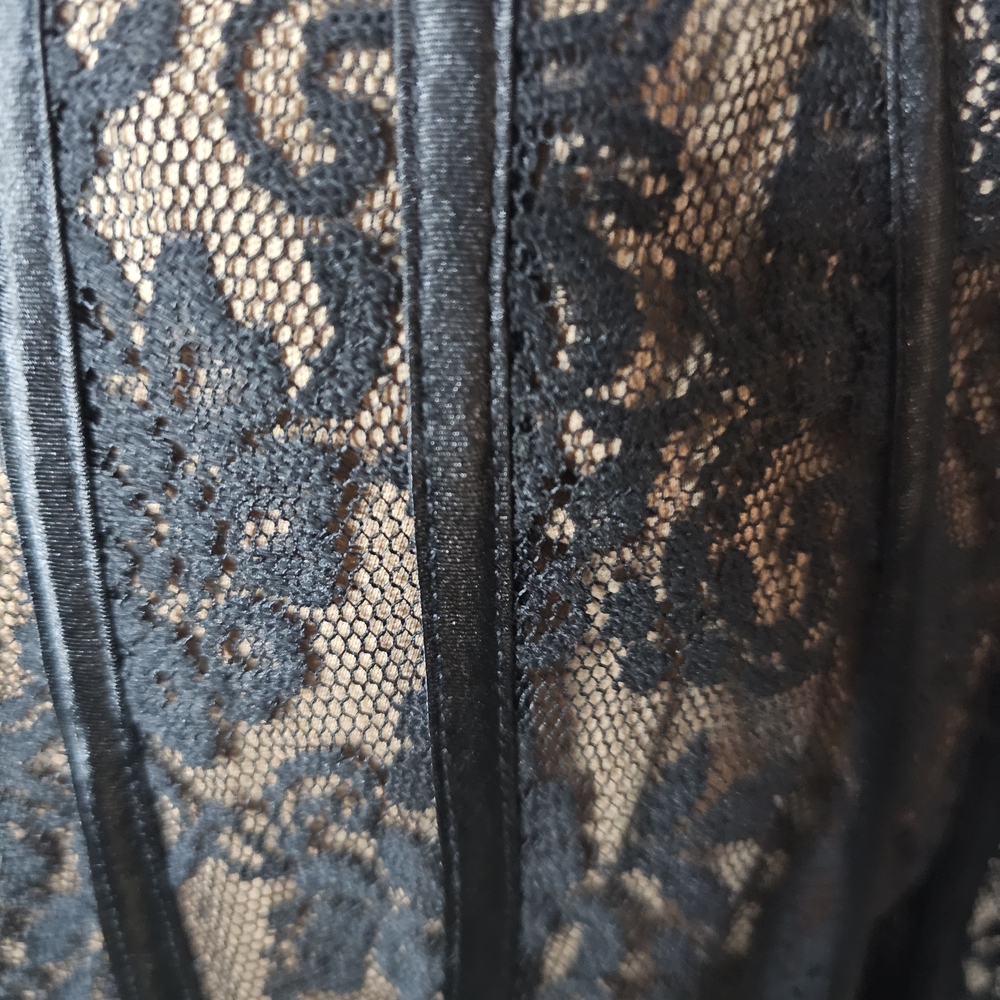 SL Fashions Black Lace Midi Dress - Picture 10 of 16